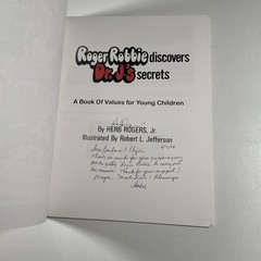 Roger Robbie Discovers Dr. J’s Secrets Signed Book Herb Rogers Jr 2006 Autograph