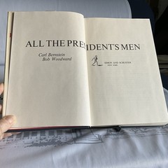 All the President’s Men, Carl Bernstein & Bob Woodward, First Edition 1974 HC/DJ