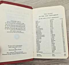 Mini New Testament Of Our Lord and Saviour Jesus Christ Psalms Proverbs 1970