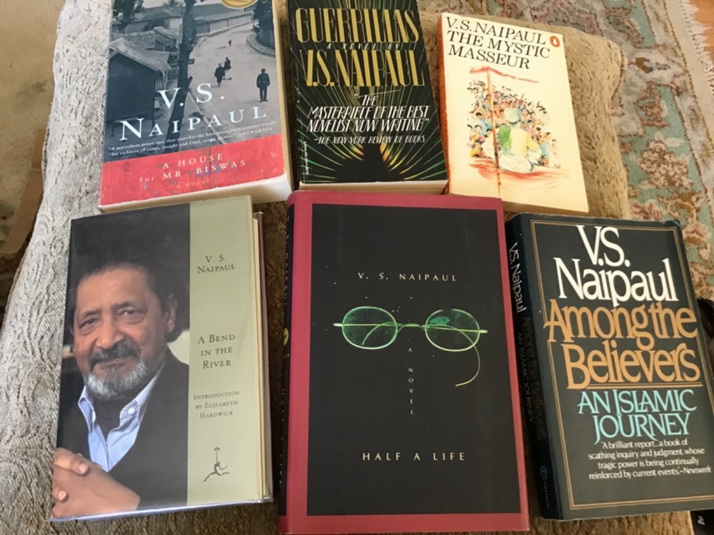 V.S. Naipaul Lot of 6: Bend, House, Half a Life, Mystic, Guerrillas, Among VG/G