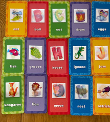 3D Alphabet Flash Cards Think & Blink School Zone, Complete, EXC