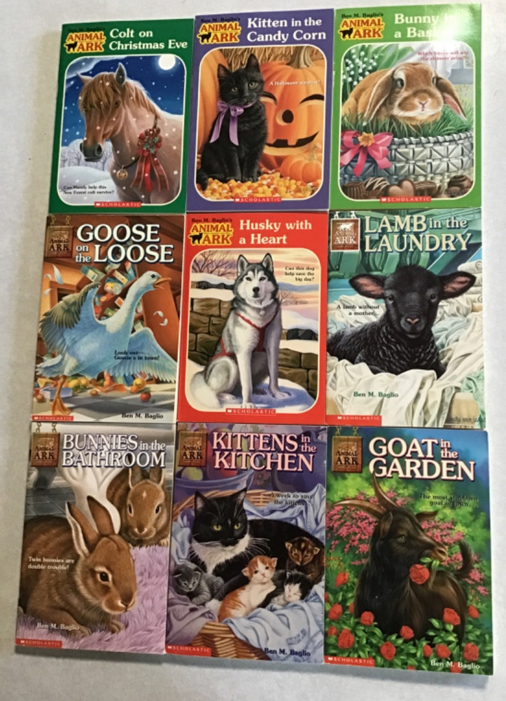 Lot of 9 Animal Ark Series 1, 4, 12, 14, 15 & Holiday Treasury Ben M. Baglio