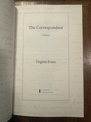 The Correspondent: A Novel by Virginia Evans (2025, Hardcover)