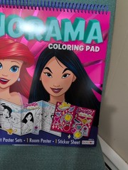 Disney Princess Giant Coloring Activity Pad Panorama Fold Out Poster & Stickers