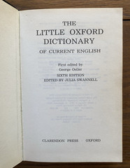 The New Little Oxford Dictionary Real Leather Made in England 1989