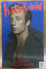 INTERVIEW MAGAZINE ISSUE 563 FALL 2025 JEREMY ALLEN WHITE