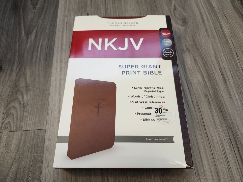 Super Giant Print Bible NKJV Imitation Leather Largest Print 16 point BRAND NEW!