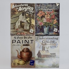 Vintage Walter T. Foster Art Books Acrylic Painting Color Instruction Lot 4