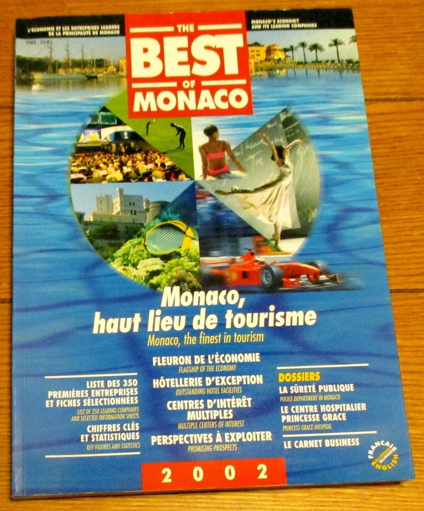 2002 The Best of Monaco Softcover Book Monaco The Finest in Tourism 174 Pages