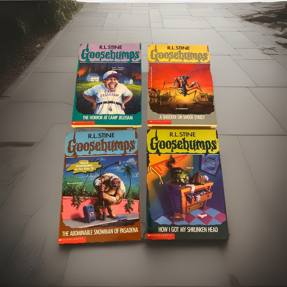 Vintage Goosebumps Book Lot O 4 R.L. Stine Scholastic Horror #33, #35, #38, #39