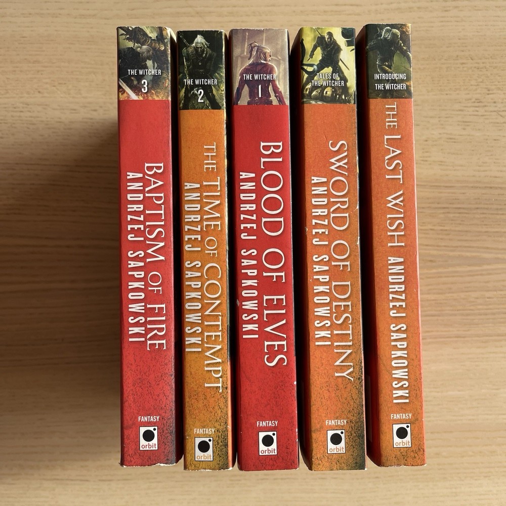The Witcher- Last Wish, Sword of Destiny, Books #1-3, Andrzej Sapkowski 5 Books