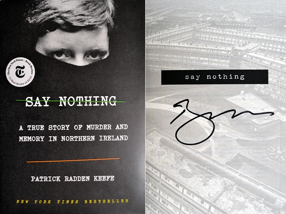 Patrick Radden Keefe~PERSONALLY SIGNED~Say Nothing~1st Edition HC + Photos!