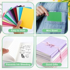 120 Pack Notebooks Bulk, 3.5 x 5.5 In Mini Pocket Notepads, Colorful Cover No…