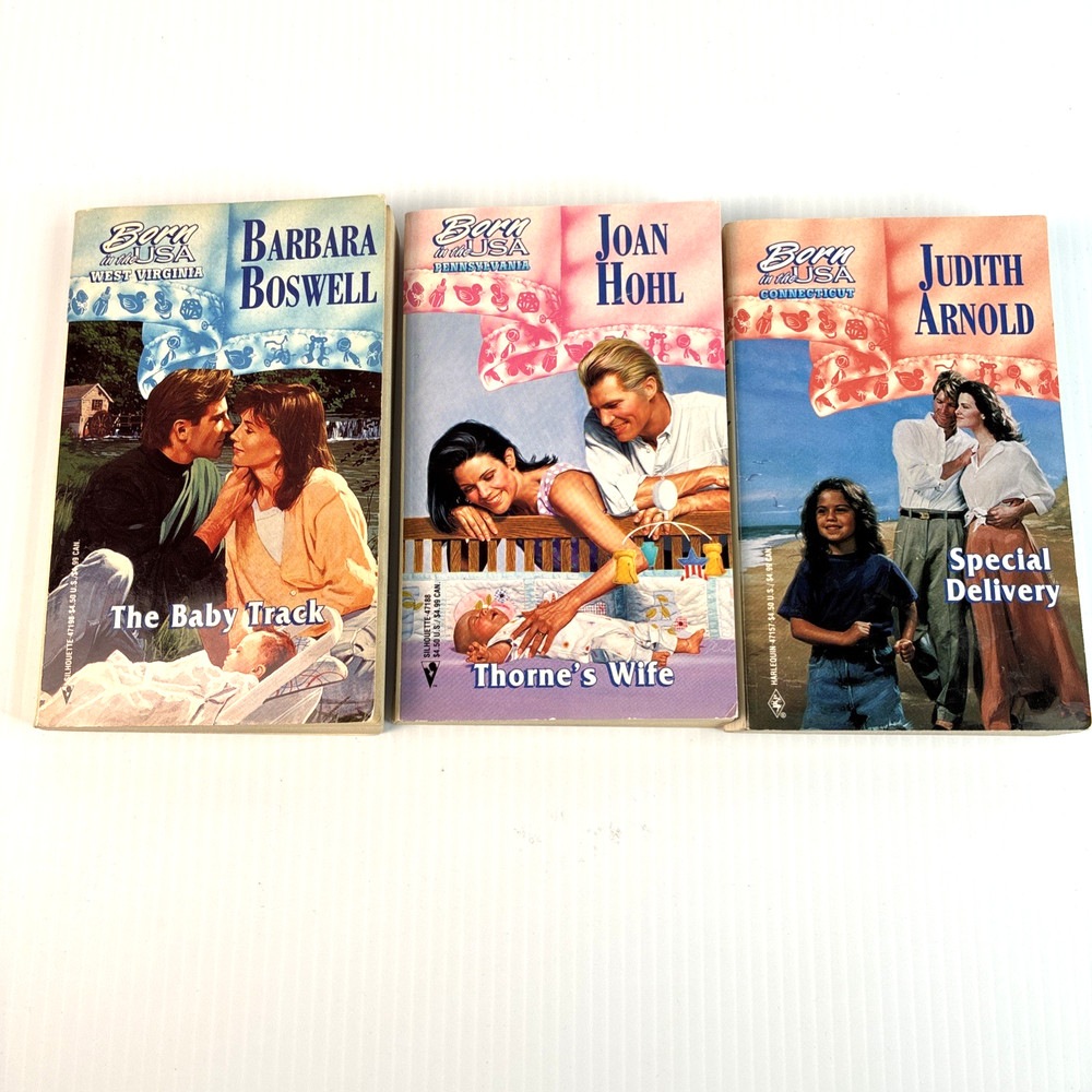 Silhouette Born In The USA Romance Series Lot 3 Paperback Books