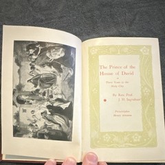 The Prince of the House of David by J. H. Ingraham HC, Illus., Inscribed