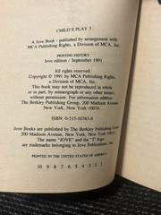 Child’s Play 3 – Matthew J. Costello – Movie Tie-in 1991 paperback 1st Printing
