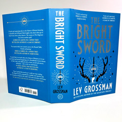 The Bright Sword Lev Grossman Hardcover SIGNED Broken Binding Stenciled Edges