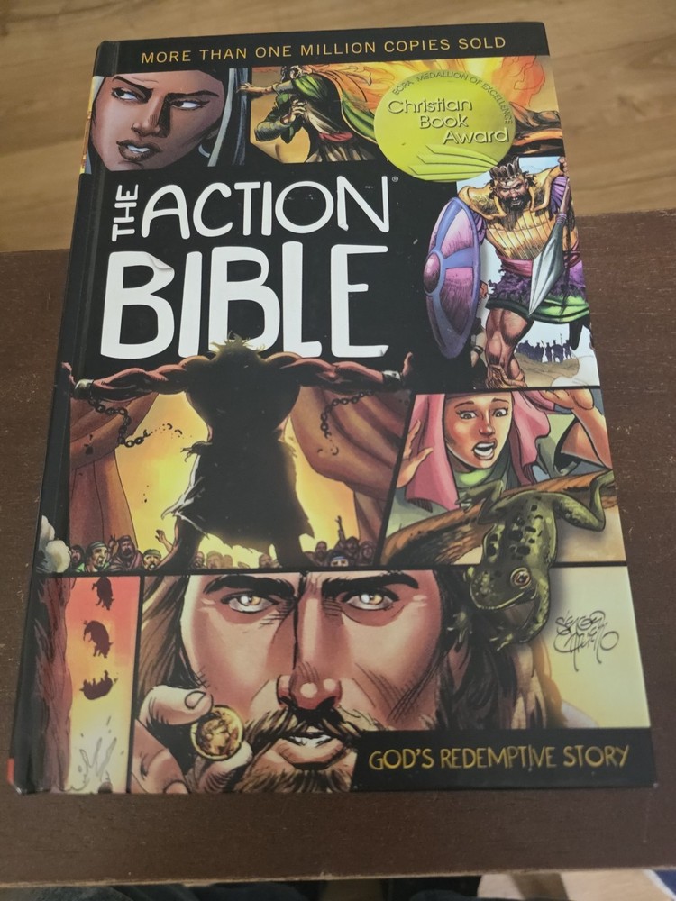 The Action Bible: GOD’S Redemptive Story by Sergio Cariello (English) Hardcover
