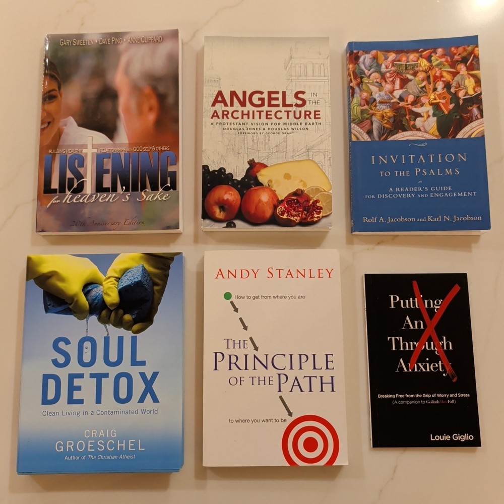 Christian Nonfiction Book Lot, 6 Titles, Educational, Self-Help