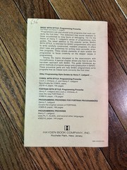 BASIC with Style Paul Nagin Hayden vintage computer programming 1st Edition