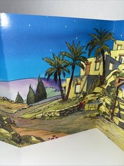 Vintage The Christmas Story Panorama Scene Warner Press 1988 Nativity Backdrop