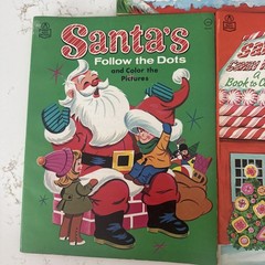 Lot of 3 Vintage Santa Christmas Coloring Books – Rand McNally – Unused