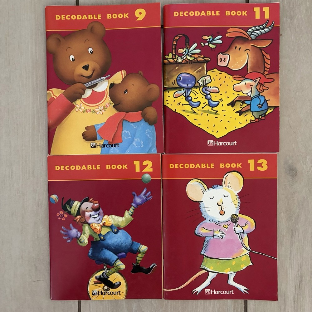 Harcourt Decodable Books Set 9 11 12 13 Early Reader Phonics Softcover Lot Learn
