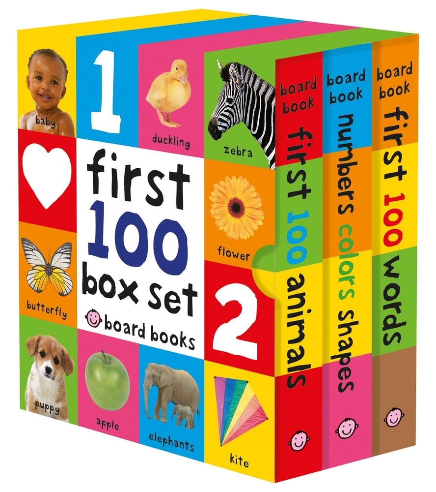 First 100 Board Book Box Set (3 books): First 100 Words, Numbers Colors Shap…