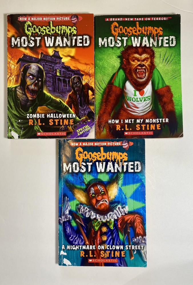 Set of 3 Goosebumps Most Wanted 1,3,7, 2013, 2014,2015