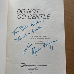 Signed/inscribed Do Not Go Gentle by Michael Hogan