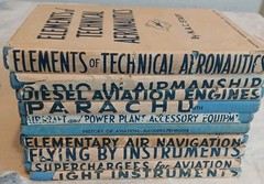 WWII National Aeronautics Council 1940s lot 10 books Diesel Aviation Engine Book