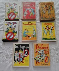 Vintage Wizard of OZ-L. Frank Baum Book Set of 7 Hardcover-1 Paper-Reilly & Lee