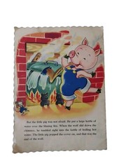 The Three Little Pigs Soft Cover 13×9.5″ 1951 Printed In USA Whitman Publishing