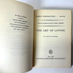 The Art of Loving, Erich Fromm, World Perspectives 1956 HC w $2.75 DJ in Mylar