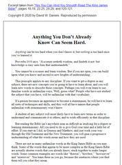 YES YOU CAN READ THE KING JAMES BIBLE | DAVID W DANIELS | CHICK PUBLICATIONS