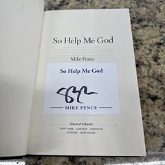 *Signed Bookplate* SO HELP ME GOD Vice President Mike Pence 2022 HC/DJ 1st Print