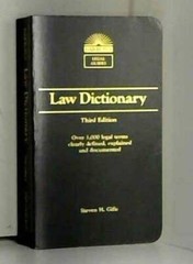 Law Dictionary (Barrons Legal Guides) – Paperback By Steven Gifis – VERY GOOD