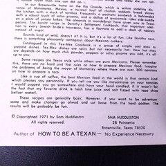 Vintage Tex-Mex Cook Book „Loaded with Humor” Mission Texas 1971 Mexican Recipes