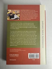 A History of the Sikhs Khushwant Singh Second Edition Vol 1 Oxford India