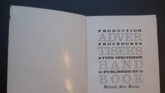 Detroit Free Press Advertiser’s Production Procedures & Type Specimens Handbook