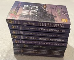 Lot of 7 Love Inspired Suspense Paperback Books Inspirational Christmas & K-9