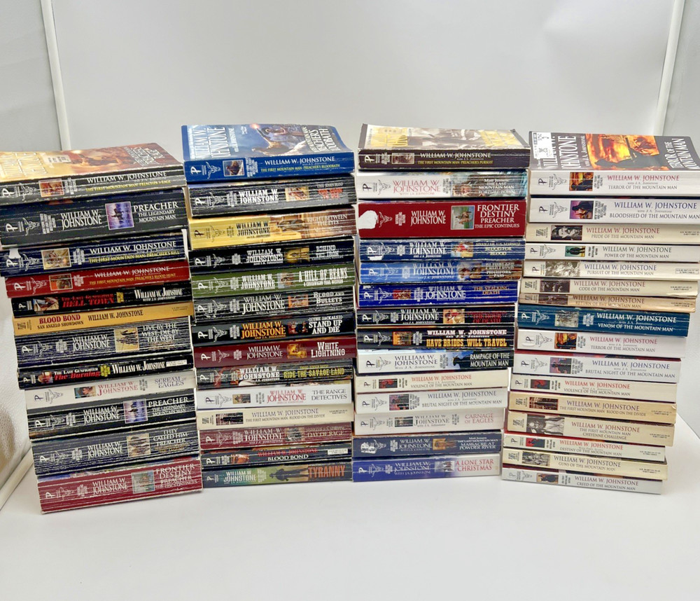 Lot of 56 – J.A. William W. Johnstone Western Books mixed set mountain man