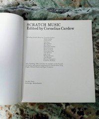 Scratch Music Cornelius Cardew 1974 First MIT Press Paperback Experimental