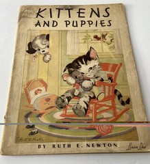 1940s Vintage Linen Children’s Books Lot of 5 Whitman, Saalfield, Etc GRAPHICS!