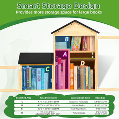 Outdoor Library Book Box – Solid Wood, Waterproof, Adjustable Compartments