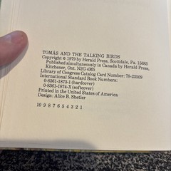 Tomas and the talking birds by Ruth Nulton Moore, 1979, Herald Press Puerto Rico