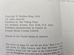 Stephen King The Dead Zone 1979 Viking Press HC Book 1st Edition