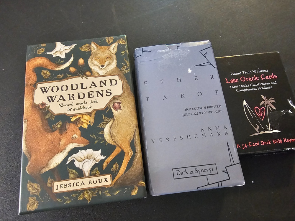 TAROT Card Lot of 3 Sets Woodland Wardens, Ether Ereschaka, Love Oracle