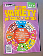 Lot of 2 Family Variety Puzzles & Games by Penny Press – Over 385 Puzzles Each!