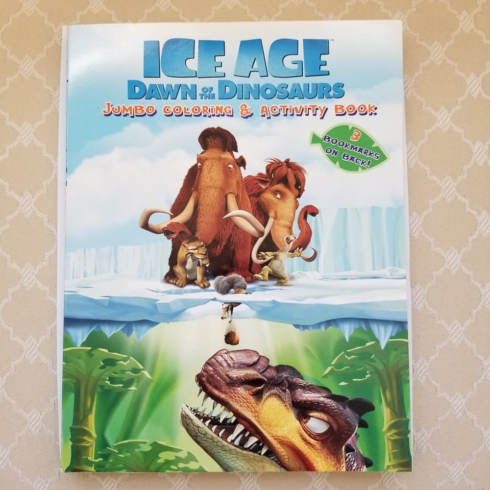 Ice Age Daewn of the Dinosaurs Jumbo Coloring and Activity Book, new